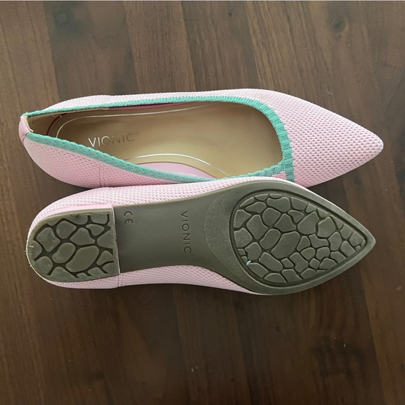 NIB - Vionic Dahlia Women’s Point Toes Flats  - Pink / Green - Size 7.5 - Picture 6 of 7
